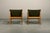 Vintage Danish Safari Chairs in Oak and Forest Green Canvas Fabric by Erik Wørts, 1970s, Set of 2 For Sale - Image 6 of 18