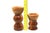 Vintage Mid Century Handmade Wooden Candle Holders - a Set For Sale - Image 9 of 10