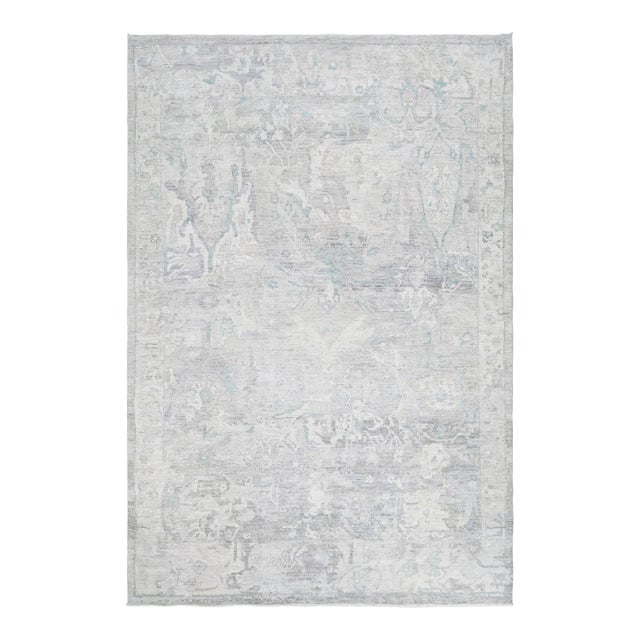 Hand Knotted Wool & Cotton Oushak Rug. 09'09" X 14'00" For Sale