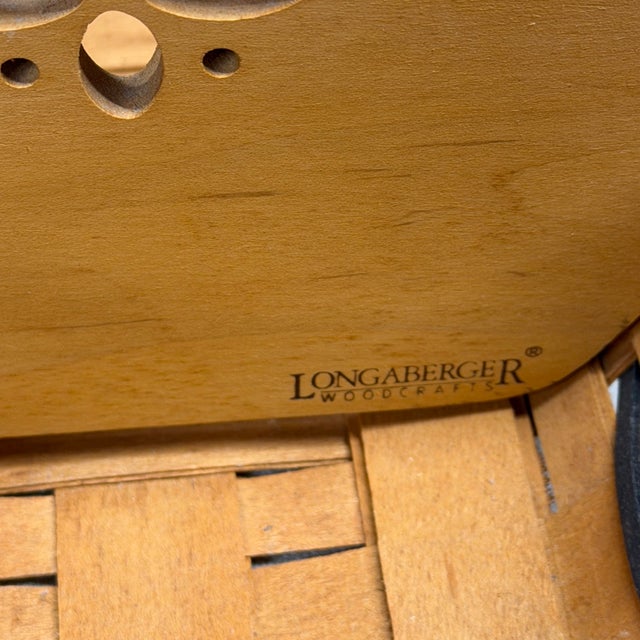 Longaberger Divided Bread Cracker Basket For Sale - Image 6 of 6