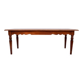 Antique Country French Louis Philippe Style Oak Dining Table For Sale