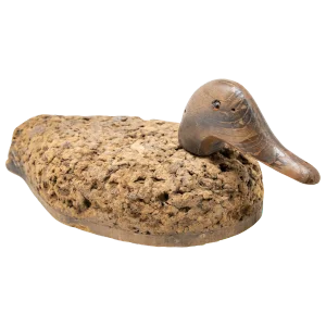 Cork Duck Decoy With Wood Head