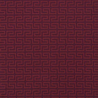 Sample - Schumacher A Maze Embroidery Fabric in Berry For Sale