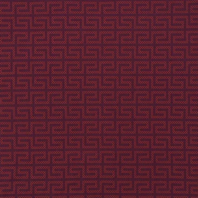 Sample - Schumacher A Maze Embroidery Fabric in Berry For Sale