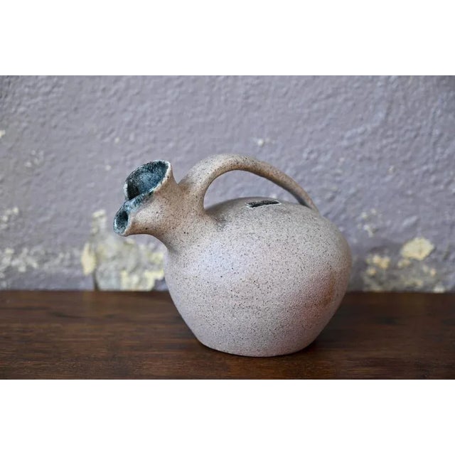 Beige Ceramic Jug from Accolay, 1960s For Sale - Image 8 of 8