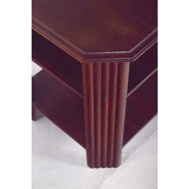 Art Deco Octagonal Side Table in Wood, 1920s For Sale - Image 10 of 11