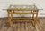 This is a gorgeous vintage mid-century modern Coastal or Boho style sculptural bentwood rattan or bamboo glass top console...