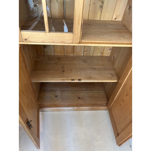 Wooden Glass Cabinet For Sale - Image 6 of 8