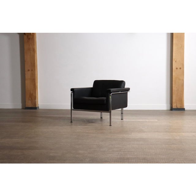 1960s Vintage Model 6912 Lounge Chair in Black Leather by Horst Brüning for Kill International, Germany, 1967 For Sale - Image 5 of 13