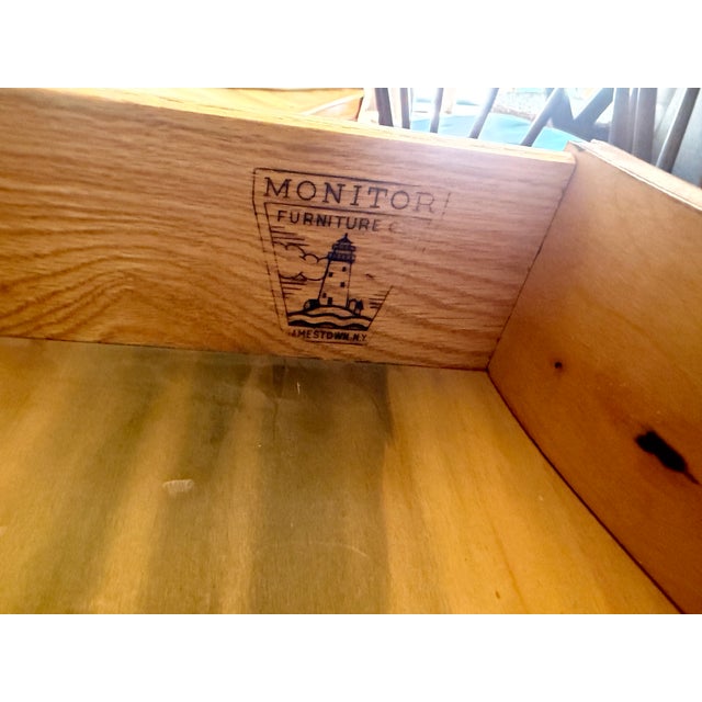 American 1940s Secretary Desk / Bureau Bookcase – Monitor Furniture Co For Sale - Image 3 of 5