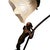 Early 20th Century Art Nouveau Flower Bell Table Lamp W/ Spelter Metal Nude Women Sculpture For Sale - Image 4 of 8