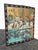 Chinese Signed Ten Horses Vintage Chinese Four Panel Screen Gold & Turquoise Shi Jun Tu For Sale - Image 3 of 15