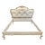 Italian Hand Painted and Hand Carved Custom Size Bedframe For Sale
