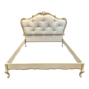 Italian Hand Painted and Hand Carved Custom Size Bedframe