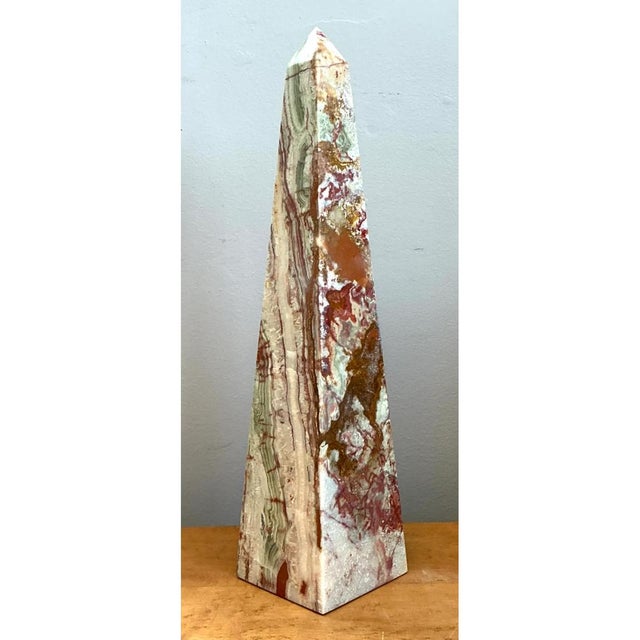 Vintage Stone Onyx Obelisk For Sale - Image 9 of 12