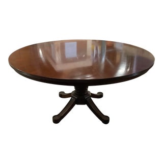 Charles Fradin Sherman Modern Round Wooden Pedestal Table For Sale