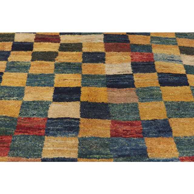Mid 20th Century Vintage Persian Gabbeh Rug, 03'00 X 03'01 For Sale - Image 5 of 10
