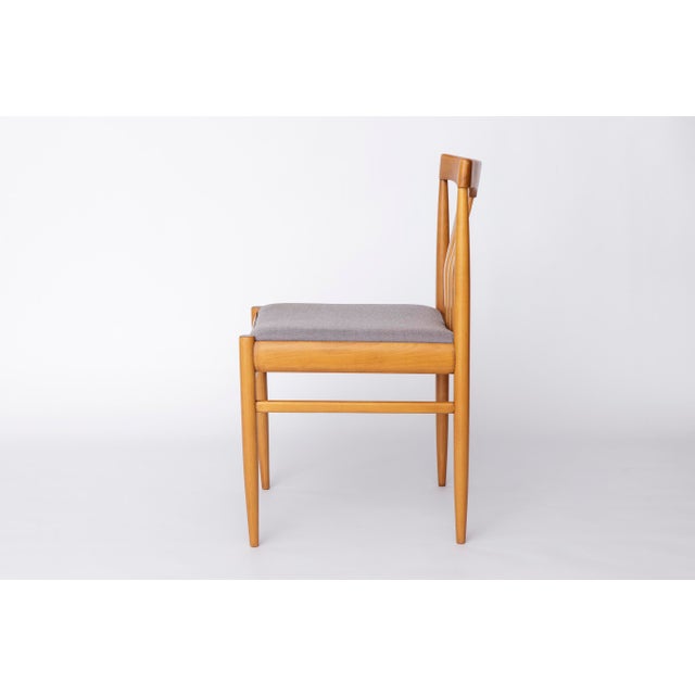 Wood Mid-Century Modern German Dining Chairs with Beechwood Frames and Light Blue Fabric, 1960s, Set of 4 For Sale - Image 7 of 10