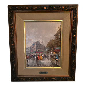 Vintage Mid Century Modern Leon Cortes Style Painting
