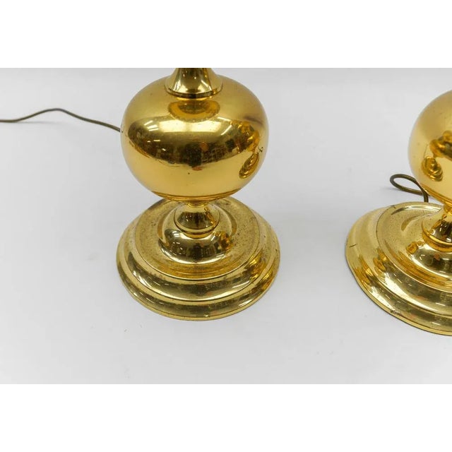 Large Mid-Century Modern Gold Bubble Table Lamp Bases, 1960s, Set of 2 For Sale - Image 10 of 13