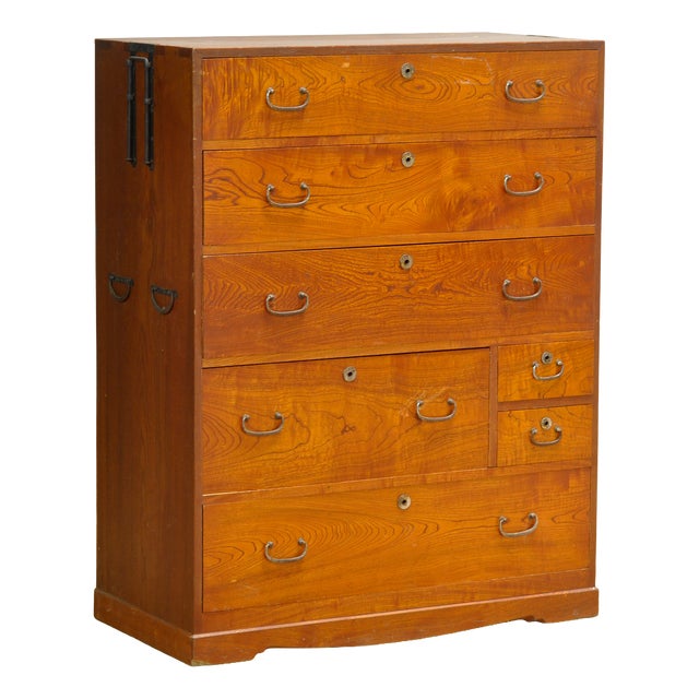 Japanese Tansu Chest of Drawers, 1910s For Sale