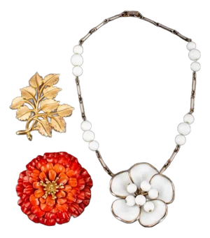 Crown Trifari Costume Jewelry Set of 3 Pieces