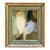 Contemporary Abstract Oil Painting in Vintage Painted Blue Frame For Sale