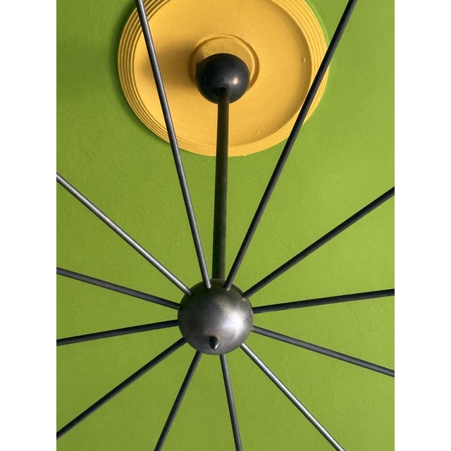 Large Vintage Brass Chandelier, 1950s For Sale - Image 6 of 11