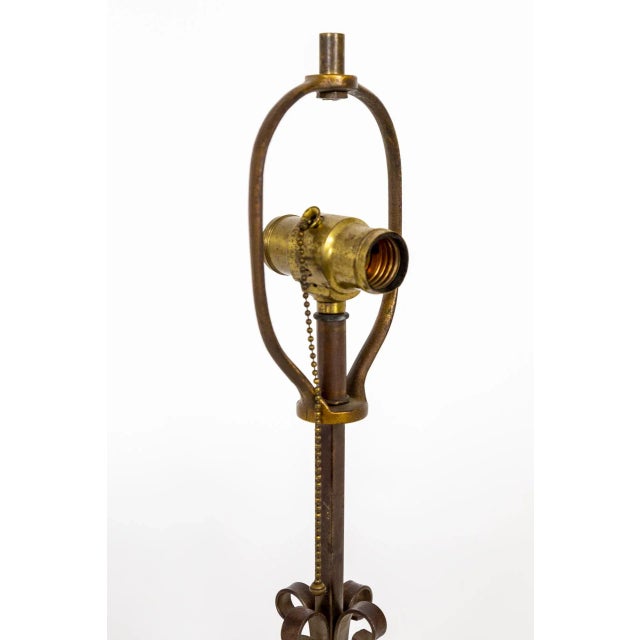 Metal Early 20th Century Wrought Iron Table Lamp For Sale - Image 7 of 10