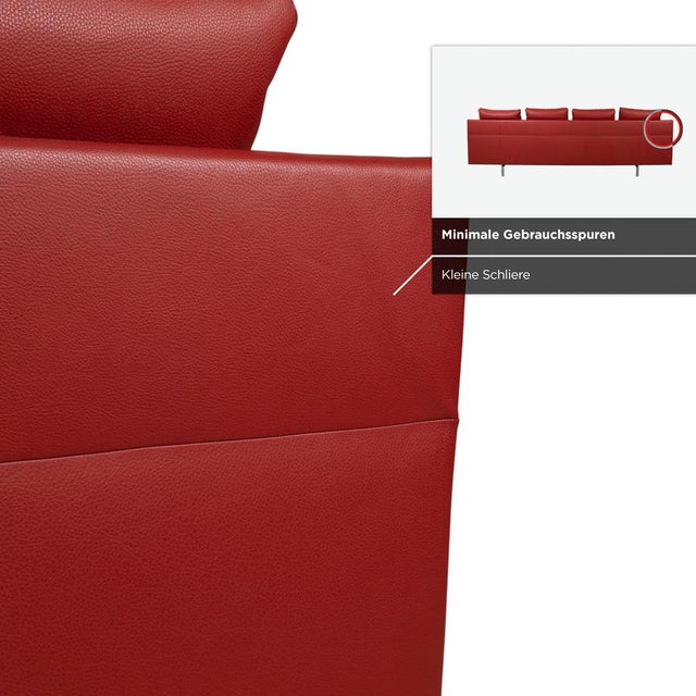 Gordon 4-Seater Sofa in Red Leather from Walter Knoll / Wilhelm Knoll For Sale - Image 9 of 15