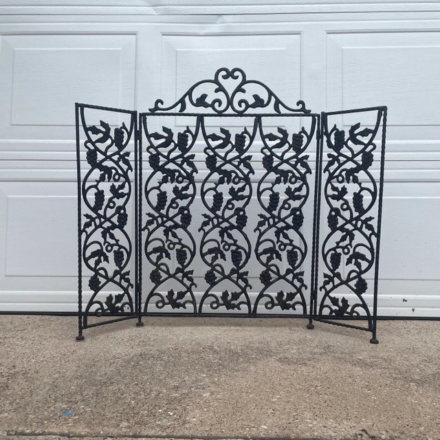 Iron Grapevine Fireplace Screen For Sale - Image 13 of 13