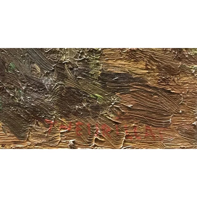 Herbert Theurillat, Cabane au fond du bois, 1952, Oil on Canvas For Sale - Image 3 of 7