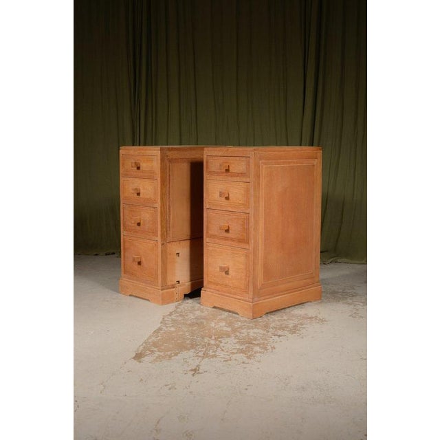 Vintage Bedside Tables in Light Oak from Brynmawr Furniture Co, 1920, Set of 2 For Sale - Image 9 of 14