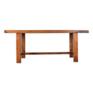 French 19th Century Solid Oak Dining-Farm Table For Sale