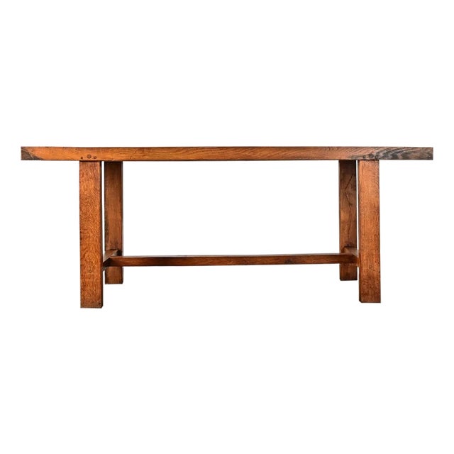 French 19th Century Solid Oak Dining-Farm Table For Sale