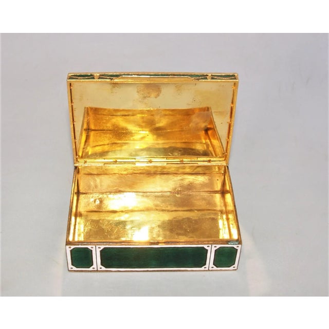 1990s Vintage Gold Plated Trinket Box With Miniature Painting For Sale In San Francisco - Image 6 of 7