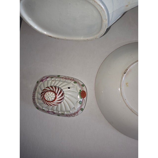 Antique White Group of English Pearlware Strawberry and Vine For Sale - Image 8 of 15