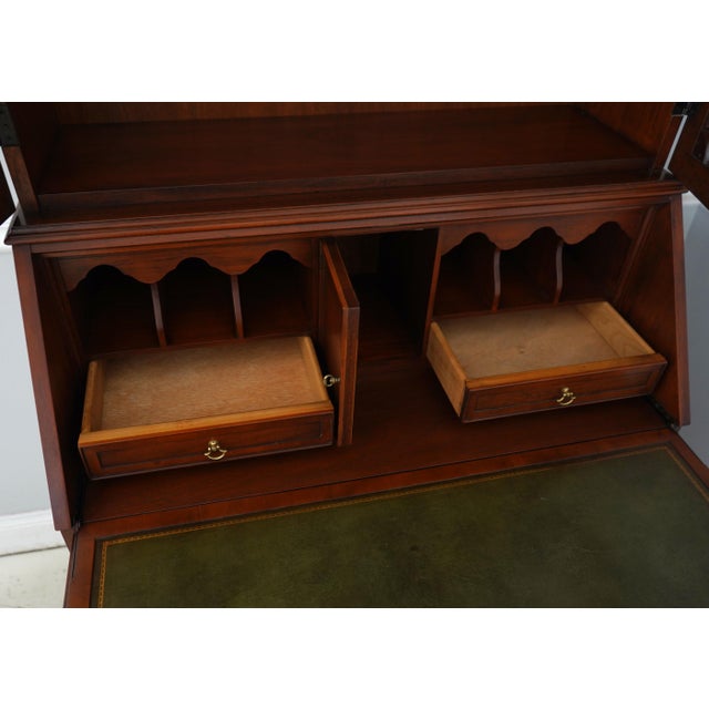 Wood Hekman Flame Mahogany Secretary Desk For Sale - Image 7 of 18
