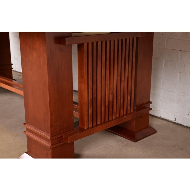 Wood Frank Lloyd Wright for Cassina Arts & Crafts "Allen" Dining Table, Newly Refinished For Sale - Image 7 of 9