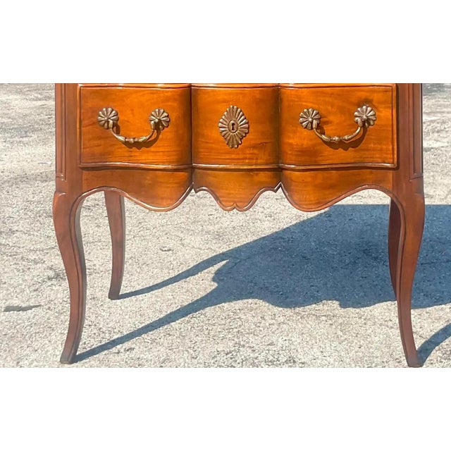 Vintage Regency Wave Front Chest of Drawers For Sale - Image 10 of 12