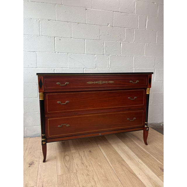 Traditional Regency RWay Dresser, Antique Wood, Elegant Design, Vintage Storage For Sale - Image 3 of 12