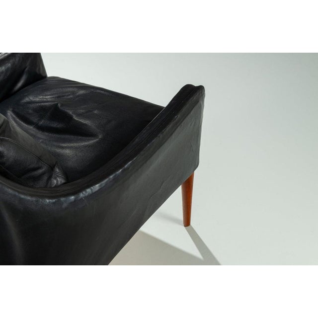 Wood Model 800 Lounge Chair in Leather by Hans Olsen for CS Mobler, 1958 For Sale - Image 7 of 12