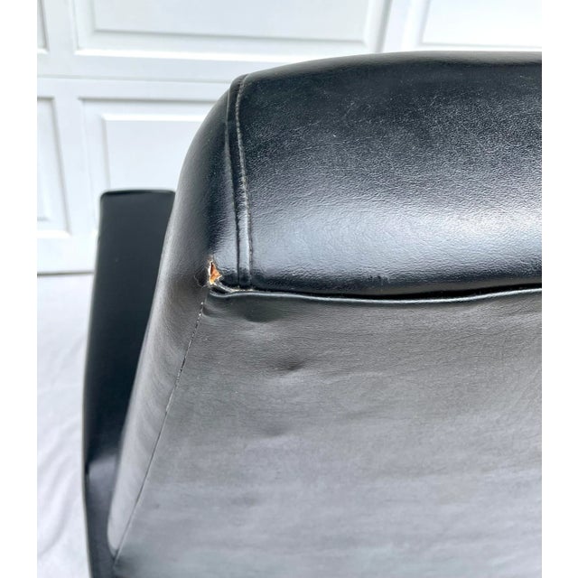 Black Mid-Century Modern Black Recliner Lounge Chair For Sale - Image 8 of 13