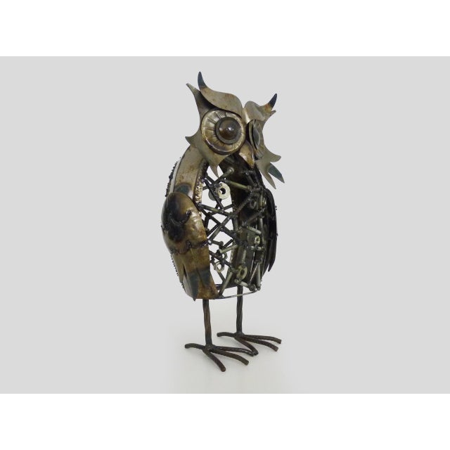Brutalist Large Brutalist Zoomorphic Metal Owl Sculpture, 1970s For Sale - Image 3 of 10