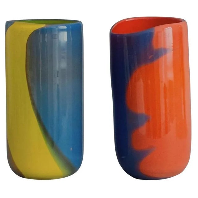 Glass Lightscapes Vases by Derya Arpac, Set of 2 For Sale - Image 7 of 7