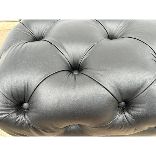 This is an absolutely stunning Chesterield style bench recently reupholstered in a fine Italian black leather. It’s large,...