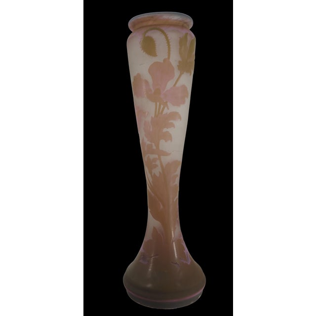 Nancy Glass Paste Vase with Poppies by Émile Galle For Sale - Image 13 of 13