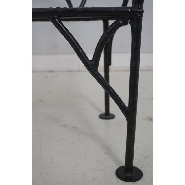 Metal Pair of Winterthur Faux Bois Iron Chairs For Sale - Image 7 of 18