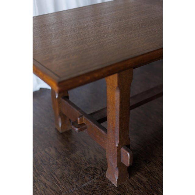 1950s Mid Century Dining Table With Linear Veneer Pattern For Sale - Image 15 of 15