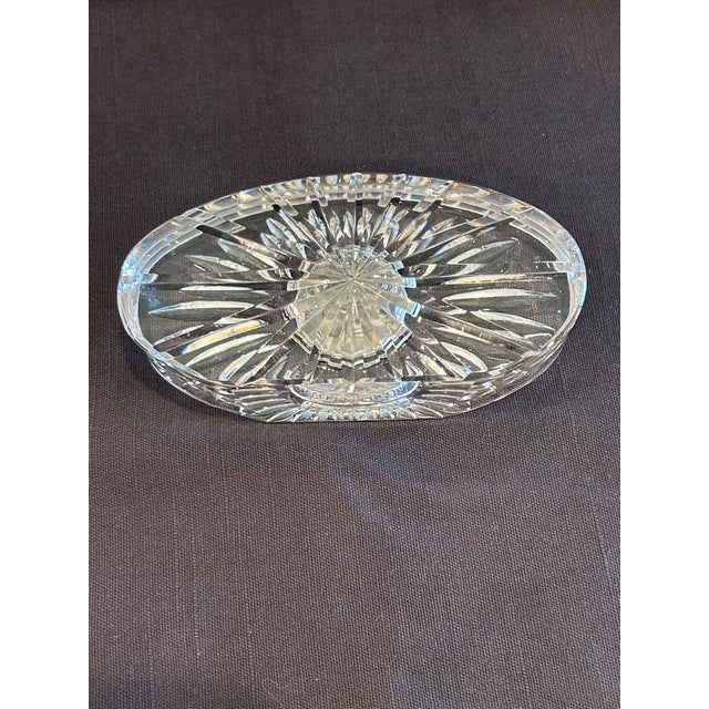 Glass Waterford Crystal Sunburst Clock For Sale - Image 7 of 12